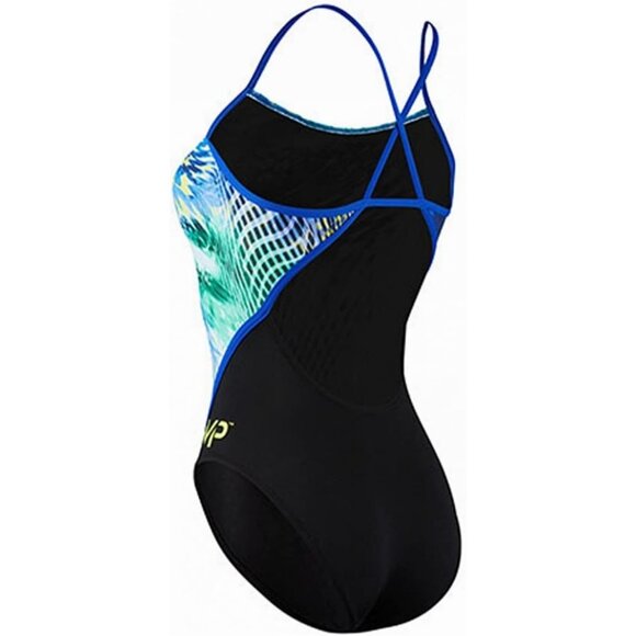 Michael Phelps MP Women's Chlorine Resistant Racer Back One Piece Swimsuit Vital - Picture 2 of 3